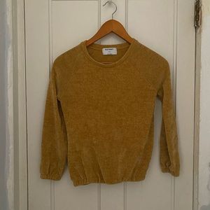 Old Navy Mustard Chenille Sweater — Kids 10/12